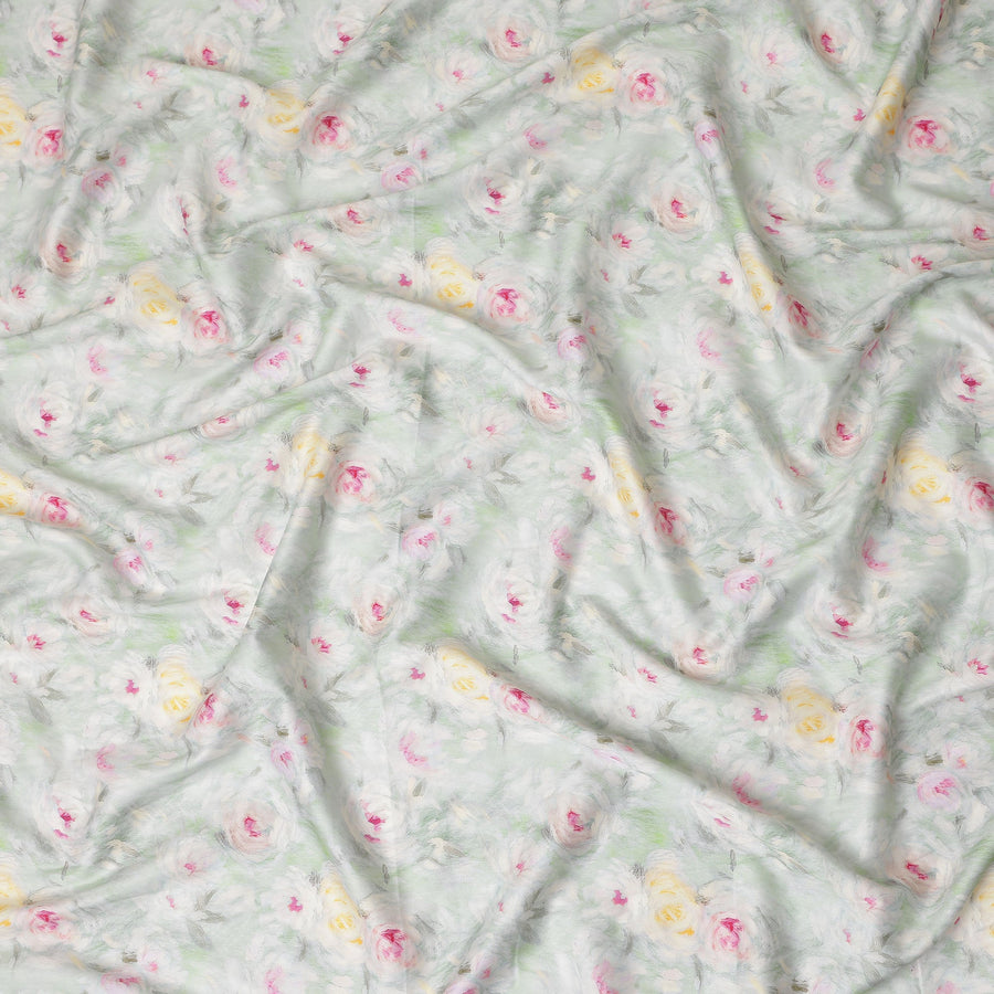 Sage Green Cotton Satin Fabric 110cm