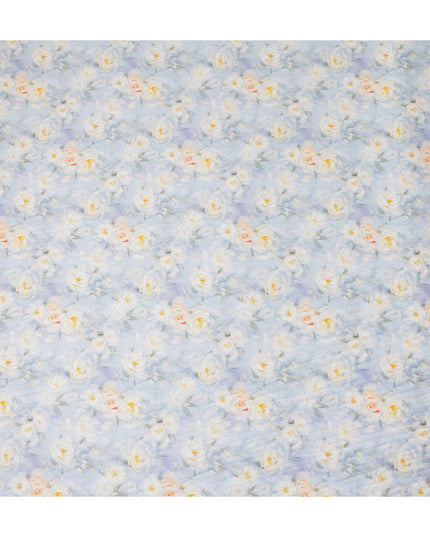 Powder Blue Cotton Satin Fabric 110cm