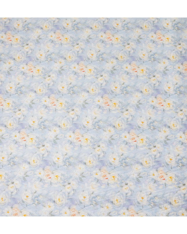 Powder Blue Cotton Satin Fabric 110cm