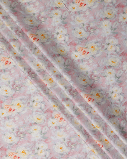 Blush Pink Cotton Satin Fabric 110cm