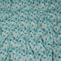 Turquoise Teal Cotton Satin Fabric 110cm