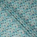 Turquoise Teal Cotton Satin Fabric 110cm