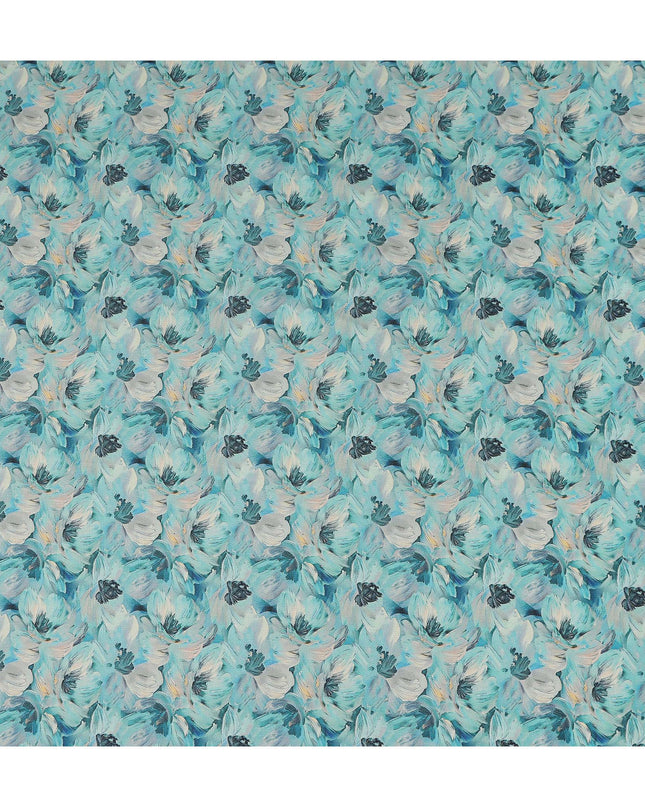 Turquoise Teal Cotton Satin Fabric 110cm