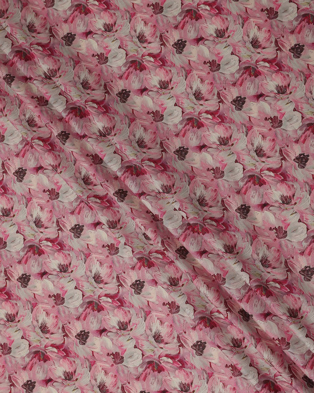 Rose Pink Cotton Satin Fabric 110cm