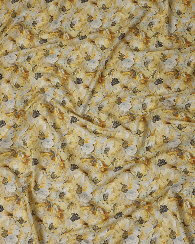 Golden Mustard Cotton Satin Fabric 110cm