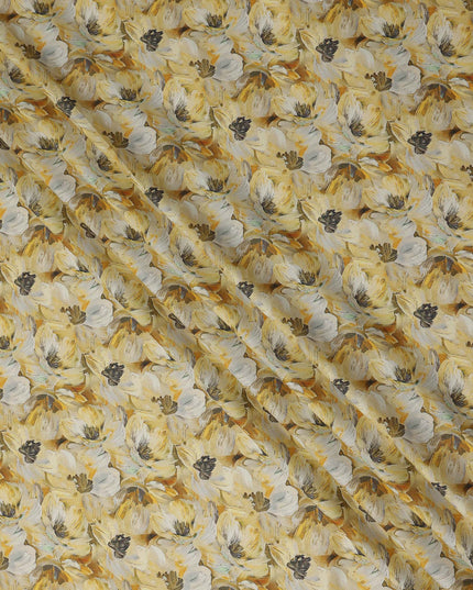 Golden Mustard Cotton Satin Fabric 110cm
