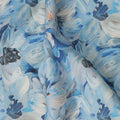Sky Blue Cotton Satin Fabric 110cm