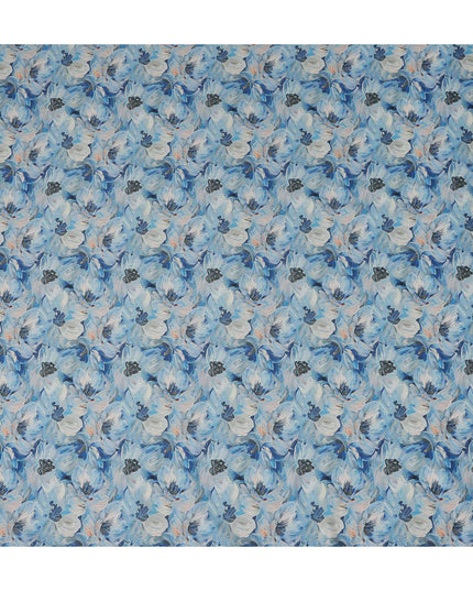 Sky Blue Cotton Satin Fabric 110cm