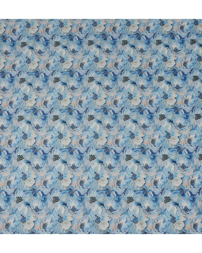 Sky Blue Cotton Satin Fabric 110cm