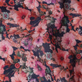 Midnight Navy Cotton Satin Fabric 110cm