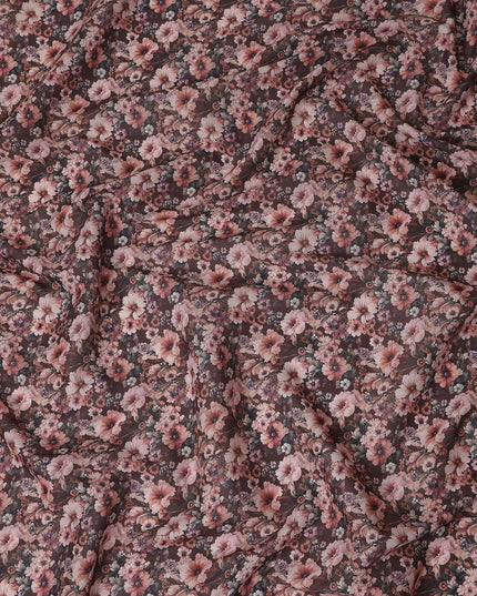 Taupe Mauve Cotton Satin Fabric 110cm