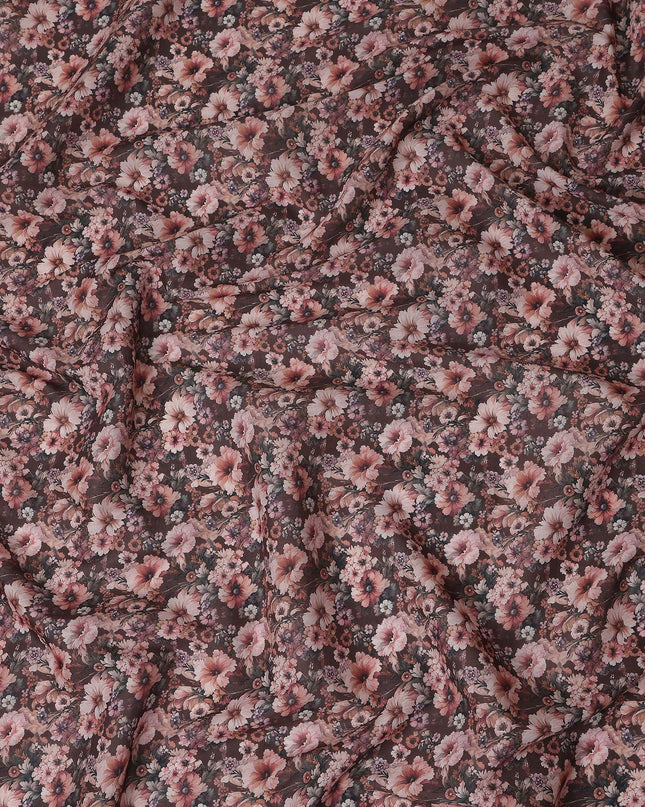 Taupe Mauve Cotton Satin Fabric 110cm