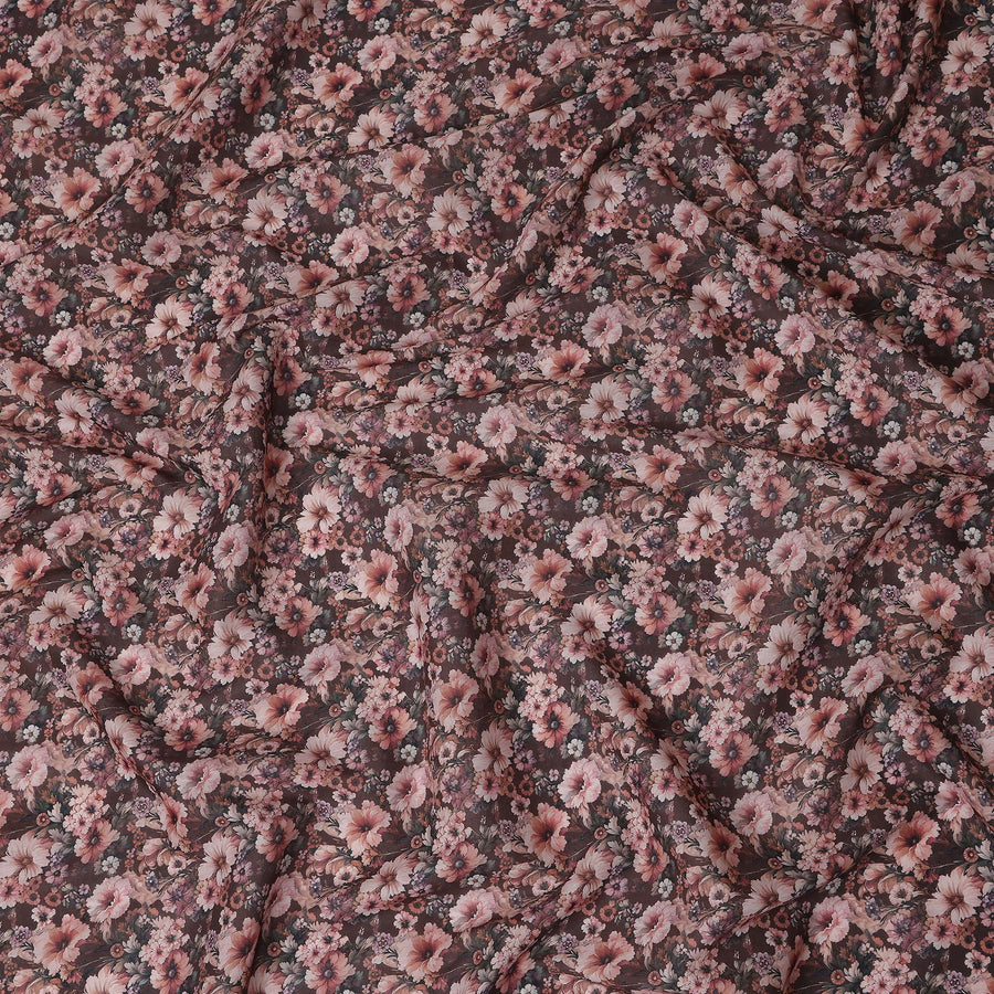 Taupe Mauve Cotton Satin Fabric 110cm