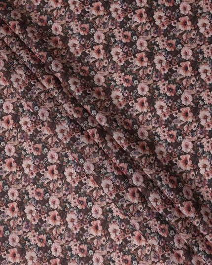 Taupe Mauve Cotton Satin Fabric 110cm