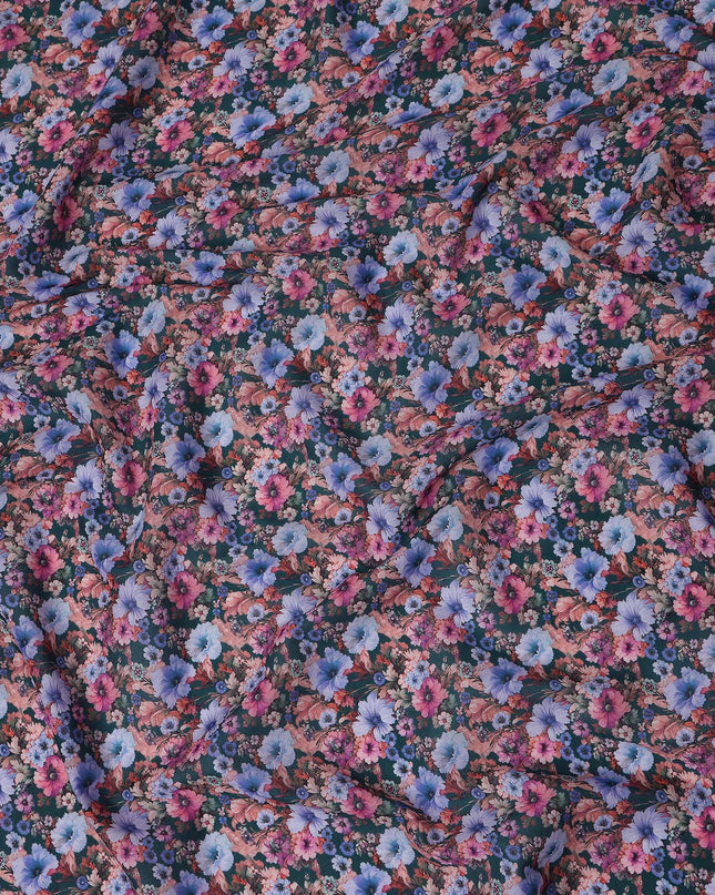Forest Green Cotton Satin Fabric 110cm