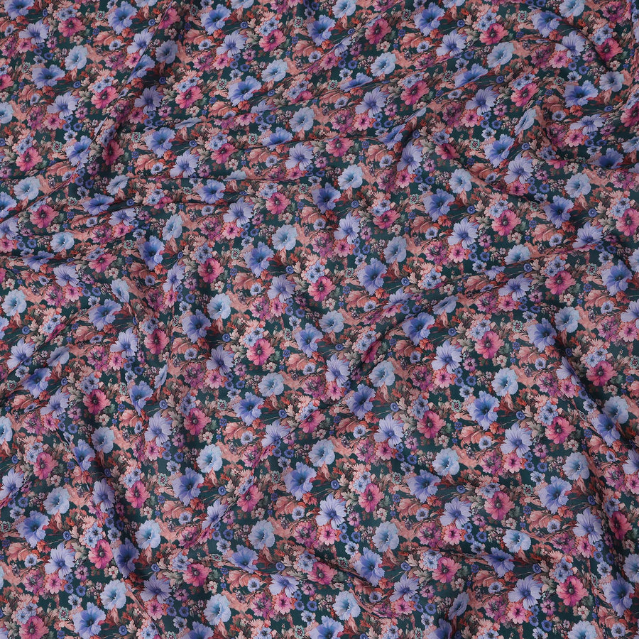 Forest Green Cotton Satin Fabric 110cm