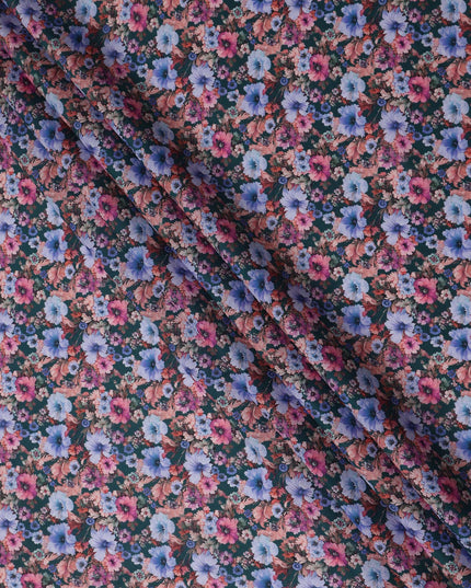 Forest Green Cotton Satin Fabric 110cm