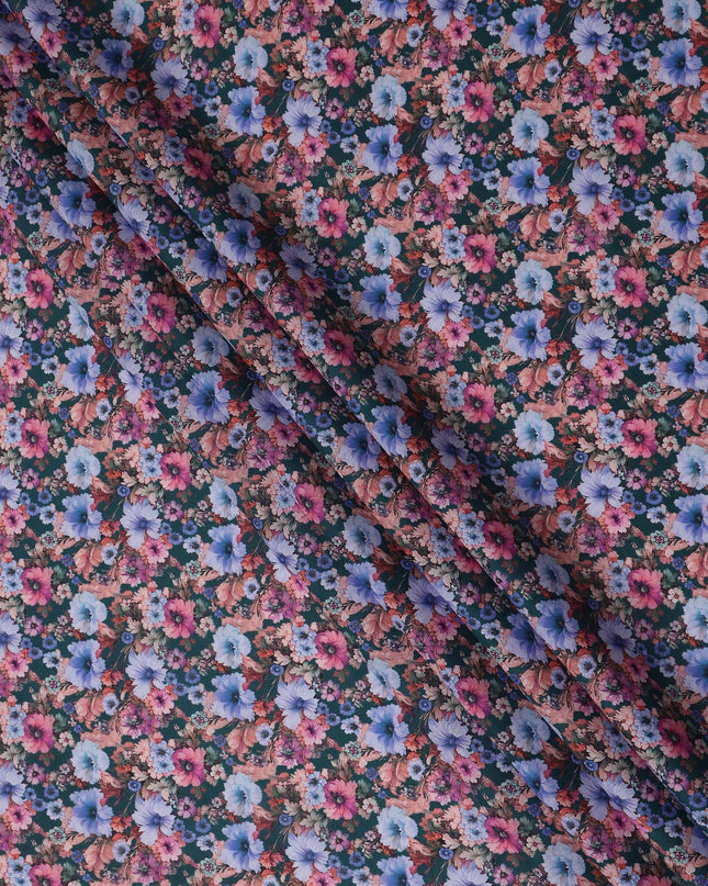 Forest Green Cotton Satin Fabric 110cm