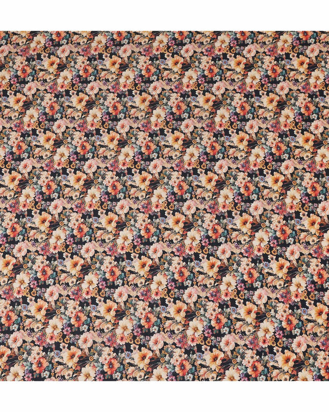 Charcoal Black Cotton Satin Fabric 110cm