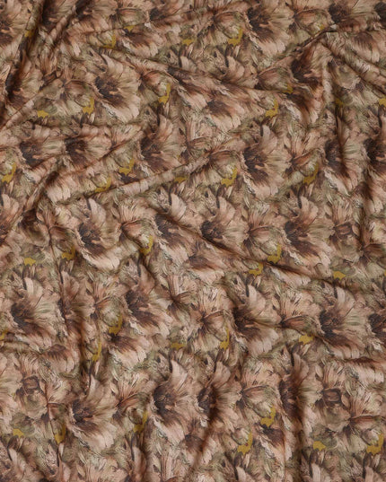 Warm Tan Cotton Satin Fabric 110cm