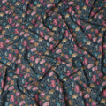 Indigo Navy Cotton Satin Fabric 110cm