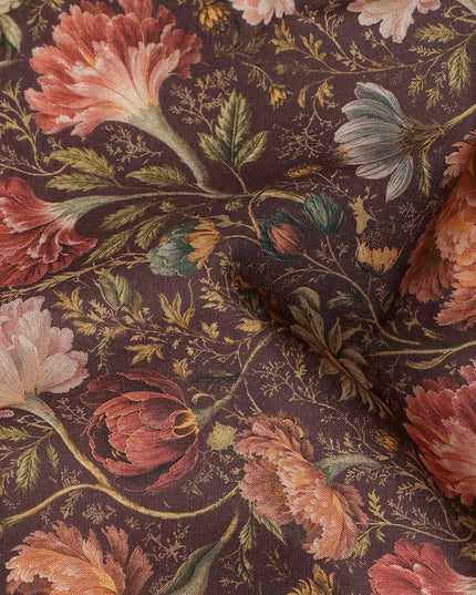 Chocolate Brown Cotton Satin Fabric 110cm