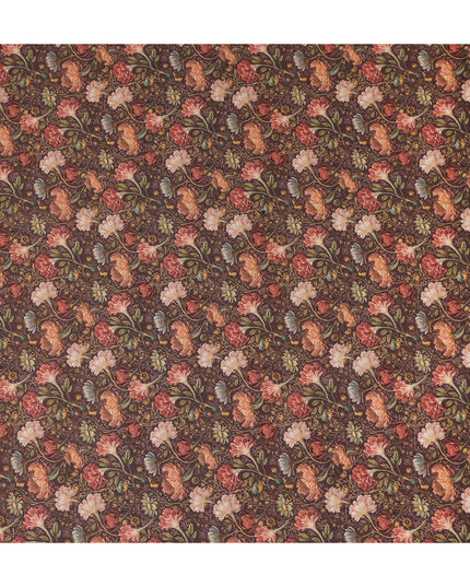 Chocolate Brown Cotton Satin Fabric 110cm