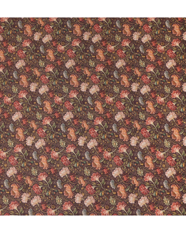 Chocolate Brown Cotton Satin Fabric 110cm