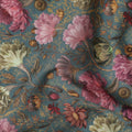 Slate Teal Cotton Satin Fabric 110cm