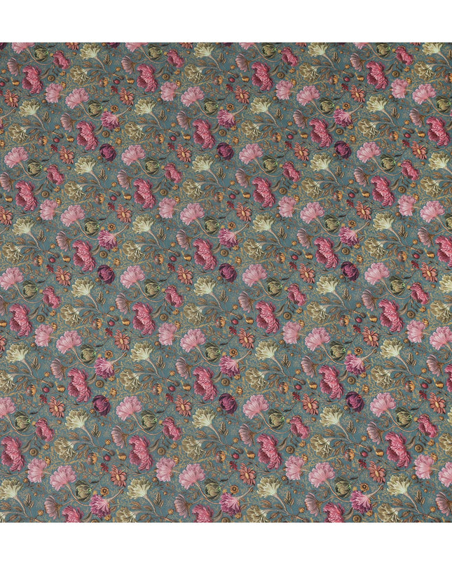 Slate Teal Cotton Satin Fabric 110cm