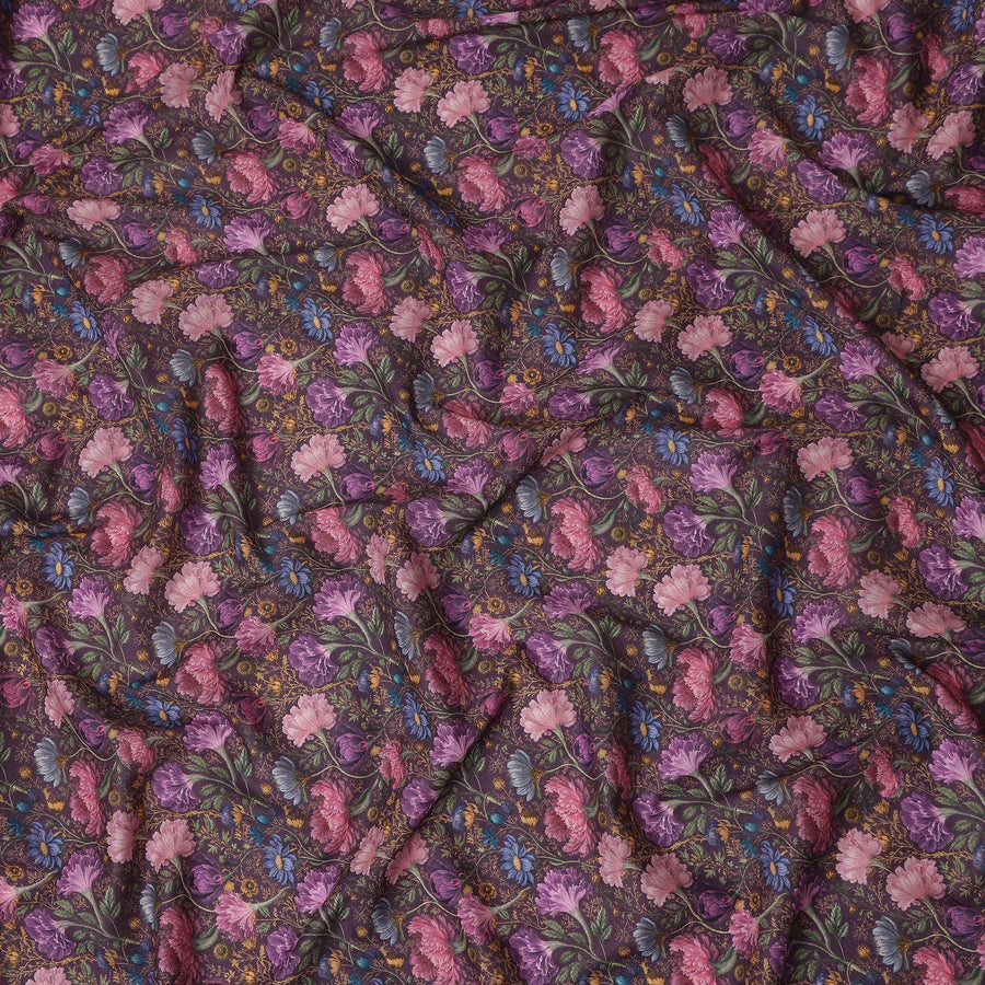 Deep Plum Cotton Satin Fabric 110cm