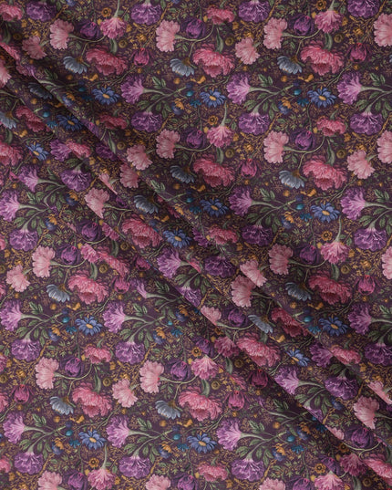 Deep Plum Cotton Satin Fabric 110cm