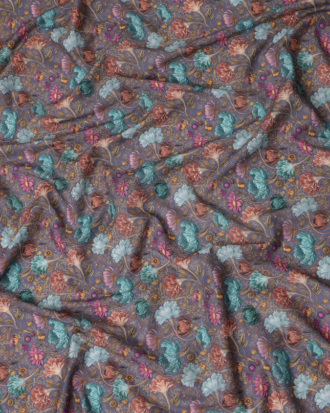 Lavender Grey Cotton Satin Fabric 110cm