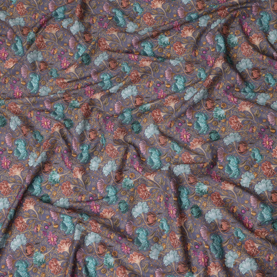 Lavender Grey Cotton Satin Fabric 110cm