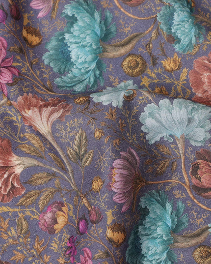 Lavender Grey Cotton Satin Fabric 110cm