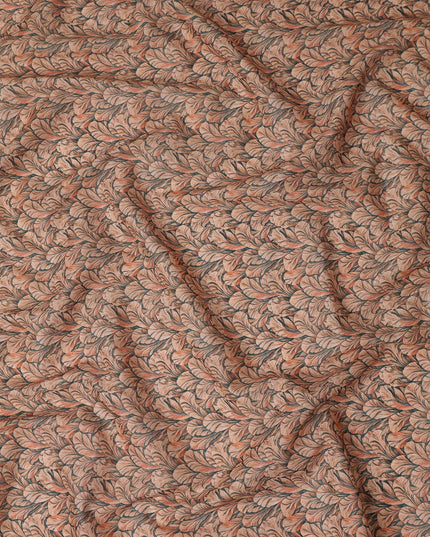 Peach Coral Cotton Satin Fabric 110cm