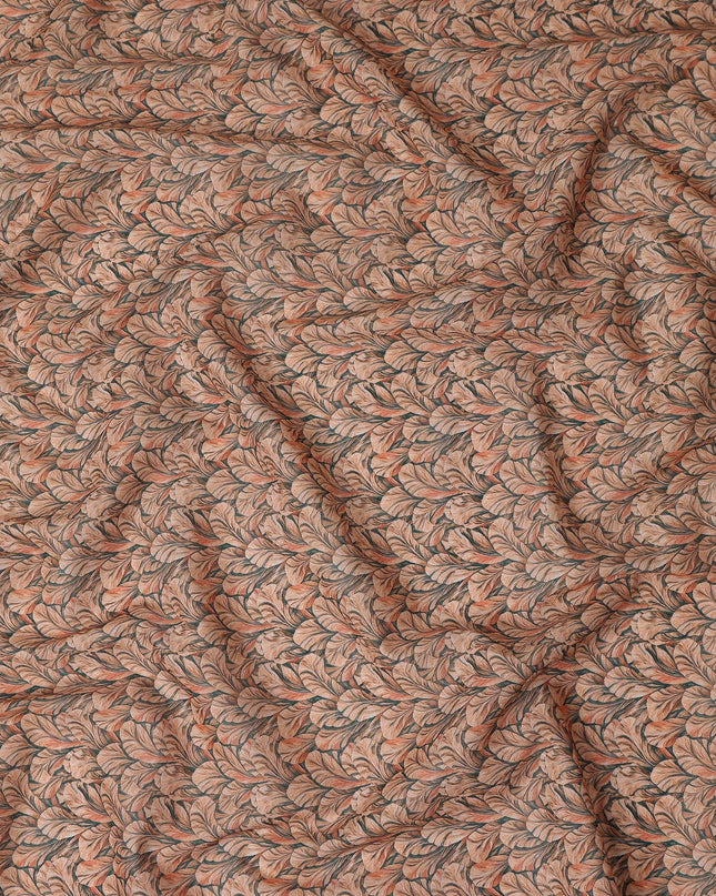 Peach Coral Cotton Satin Fabric 110cm