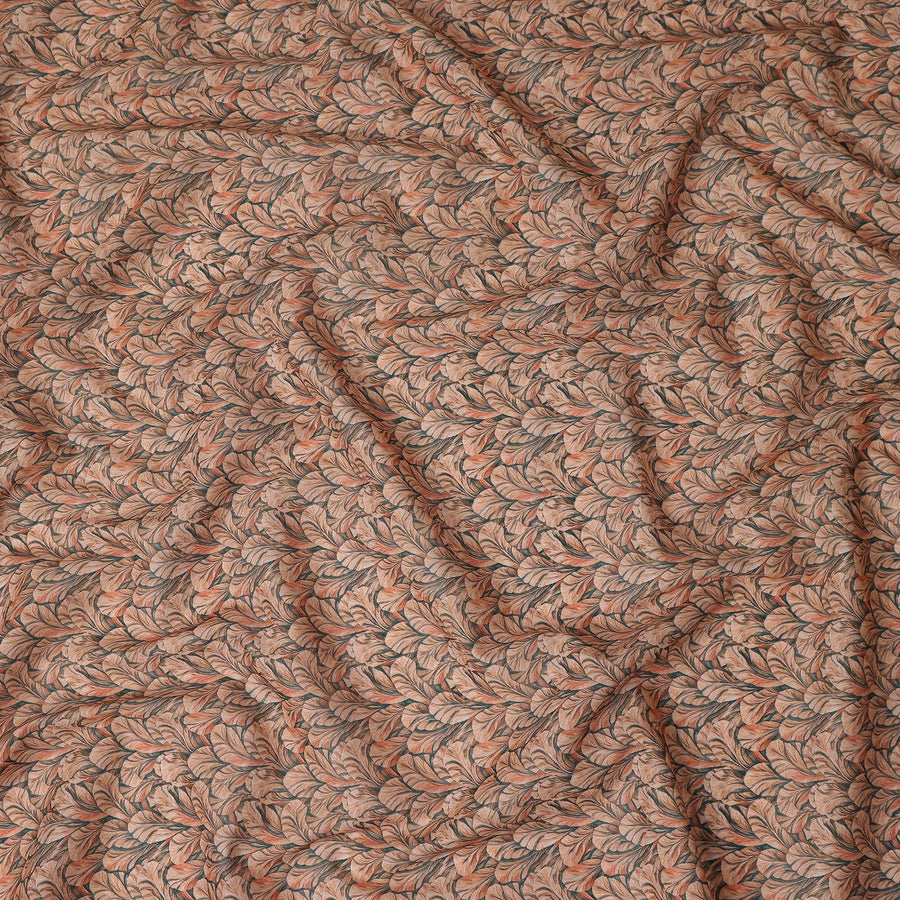 Peach Coral Cotton Satin Fabric 110cm