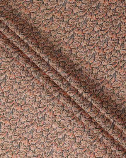 Peach Coral Cotton Satin Fabric 110cm