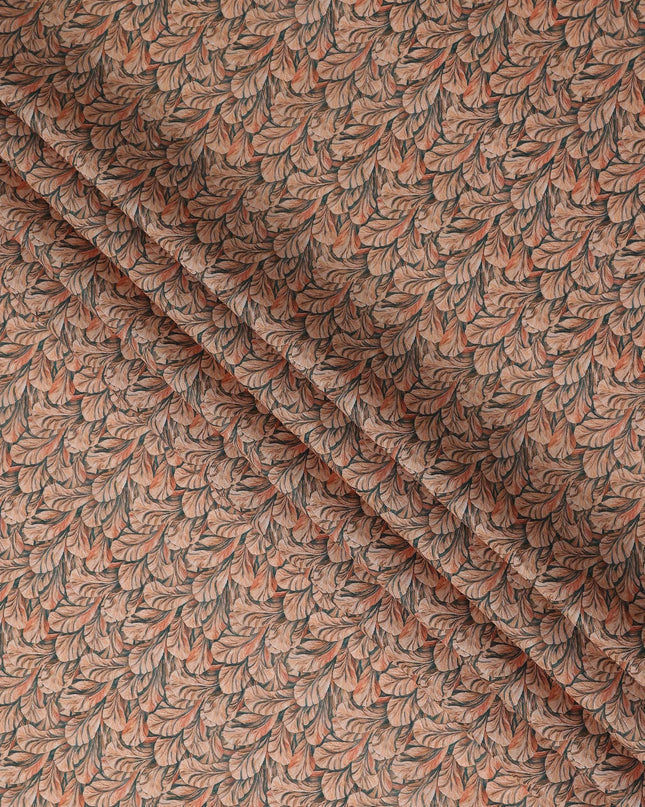 Peach Coral Cotton Satin Fabric 110cm