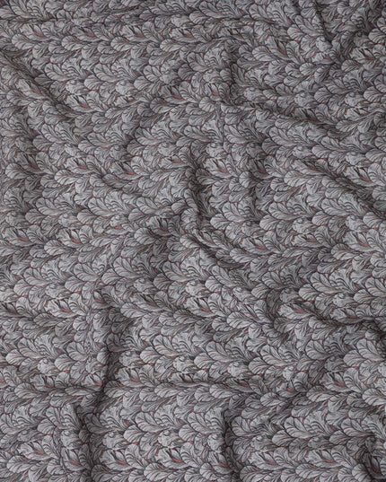 Silver Grey Cotton Satin Fabric 110cm