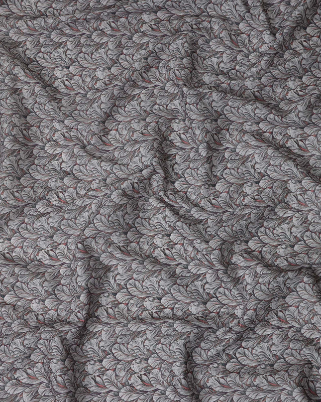Silver Grey Cotton Satin Fabric 110cm
