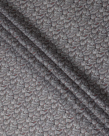 Silver Grey Cotton Satin Fabric 110cm