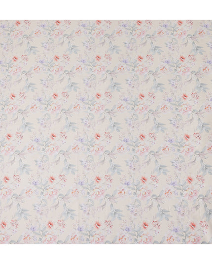 Ivory Coral Cotton Satin Fabric 110cm