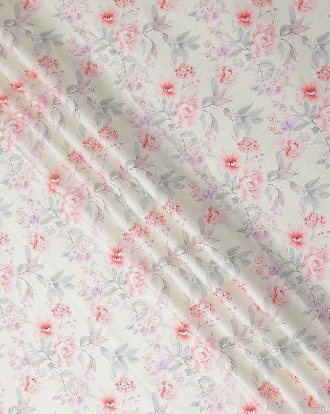 Ivory Blush Cotton Satin Fabric 110cm