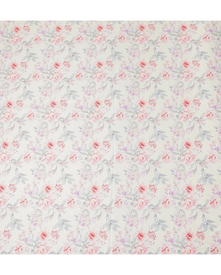 Ivory Blush Cotton Satin Fabric 110cm