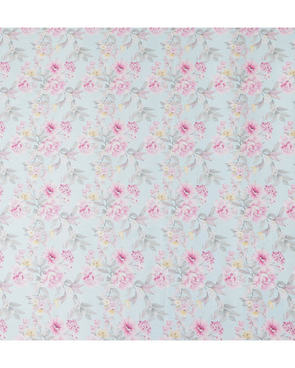 Baby Blue Cotton Satin Fabric 110cm