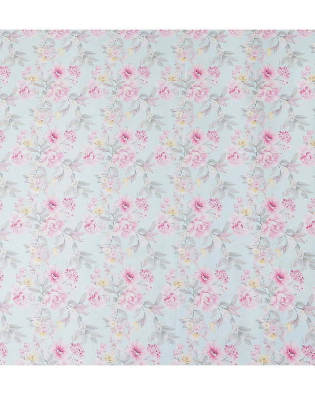 Baby Blue Cotton Satin Fabric 110cm