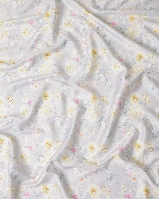 Lilac Grey Cotton Satin Fabric 110cm