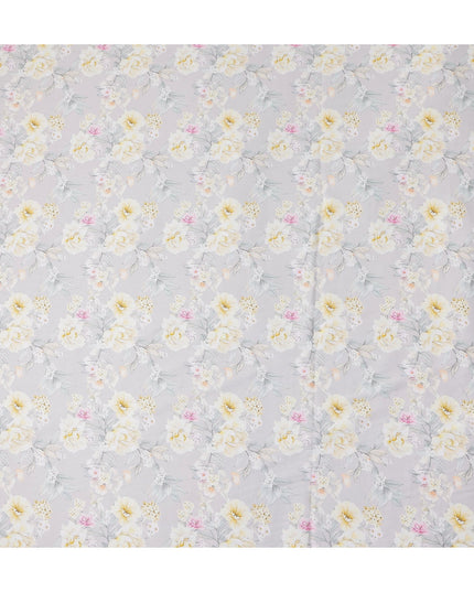 Lilac Grey Cotton Satin Fabric 110cm
